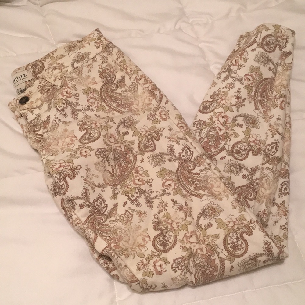 Paisley Cropped Denim